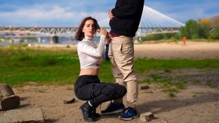 Nyilvános döngölés vlog: mélytorok és váratlan lyuk telelövés