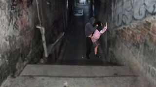 Afrikai cafka keményen bekúrva a favela domb urával a funk tánc után
